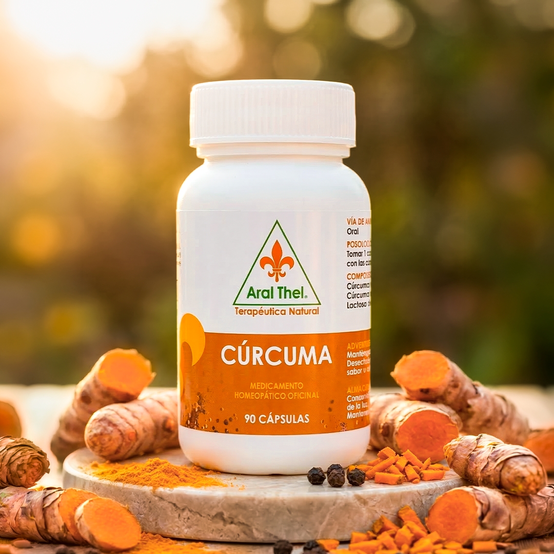 cápsulas de cúrcuma natural para apoyo digestivo Aral Thel